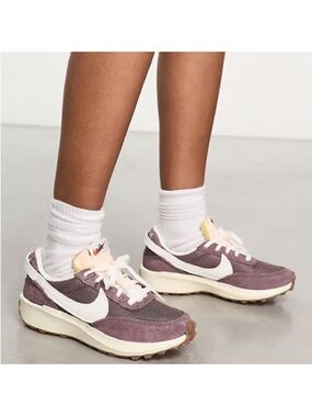 Nike Women's Purple Mesh & Suede Retro Runner Sneakers